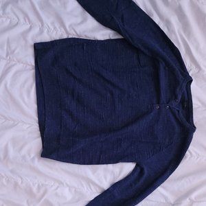 J Crew Double Knit Henley